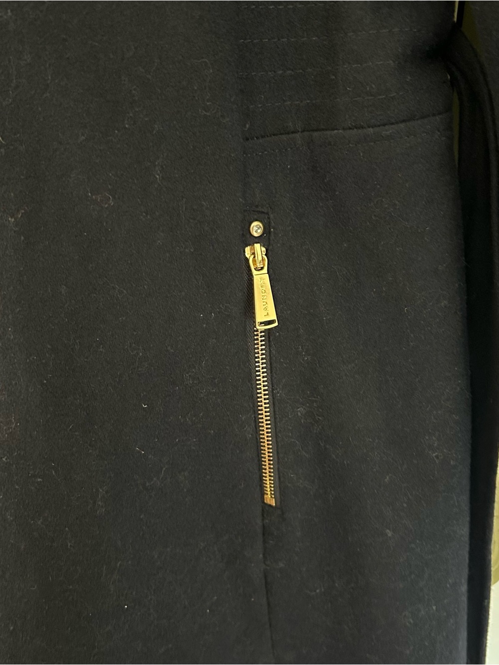 Laundry By Shelli Segal Navy Coat with Gold Hardware - Picture 6 of 7